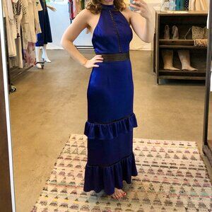 Allen Schwartz Satin Violet Gown